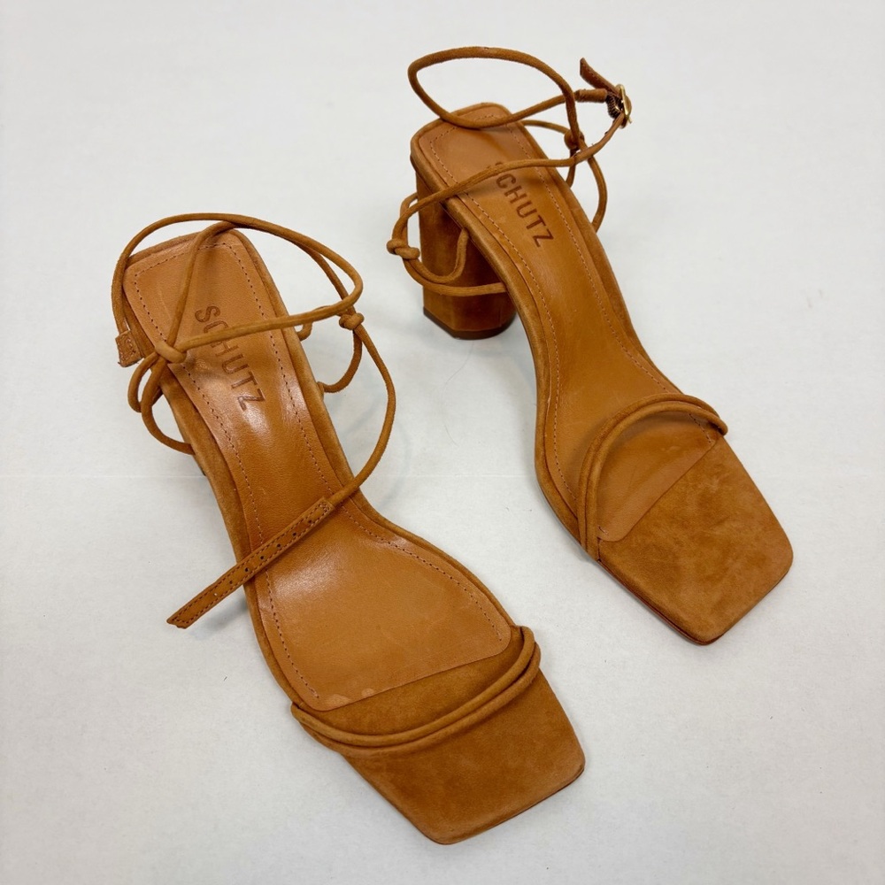 FLAW SCHUTZ Pompeii Sandal in Cuoio Brown Size 7.5 - Picture 2 of 10